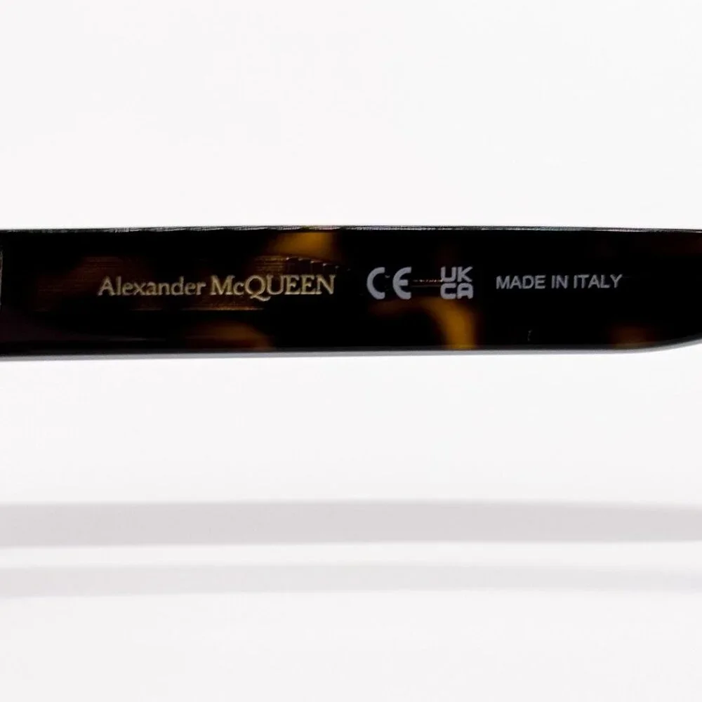 NEW ALEXANDER MCQUEEN EYEGLASSES AM0305O 002 CAT EYE HAVANA WOMEN EYEWEAR